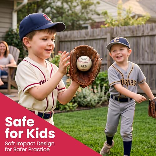 Soft Practice Baseballs for Kids - Low Impact Safety Training 6 Pack