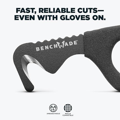 Fixed Blade Rescue Knife with Sheath - MOLLE Compatible, 440C Steel Blade