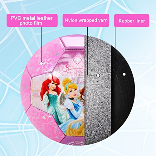 Mini Soccer Ball for Kids Size 3 Cartoon Outdoor Toy - Princess Variation