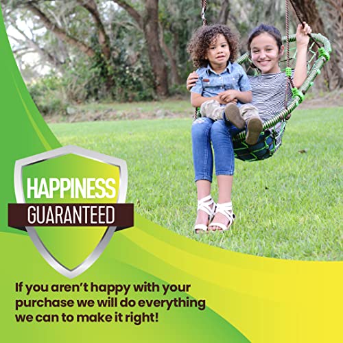 Swurfer Woval Web Tree Swing for Kids - Adjustable Indoor & Outdoor Swing with Heavy Duty Frame, 500lbs Capacity