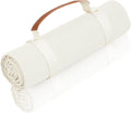 White Picnic Blanket - Large Canvas Beach Mat, Machine Washable, 4'9” × 6'3”