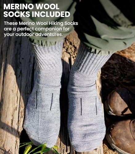Merino.tech Women's Medium Black 100% Merino Wool Quarter Zip Sweater & Thermal Socks Set