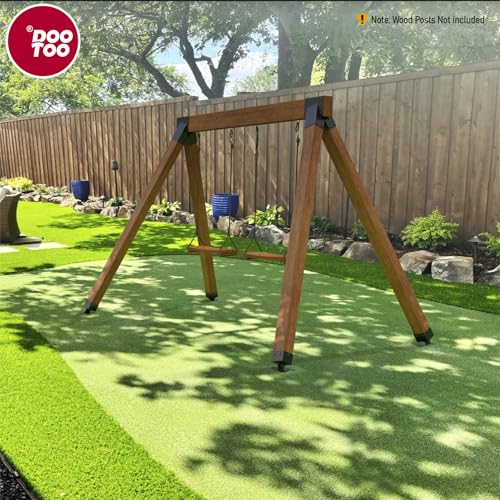 Green A-Frame Swing Set Brackets Kit for 4x6 Top Beam & 4x4 Legs - Heavy Duty Stainless Steel