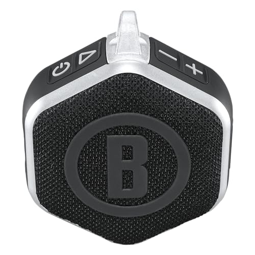 Bushnell Golf Wingman Mini GPS Speaker Black/Silver | Waterproof Bluetooth Distance