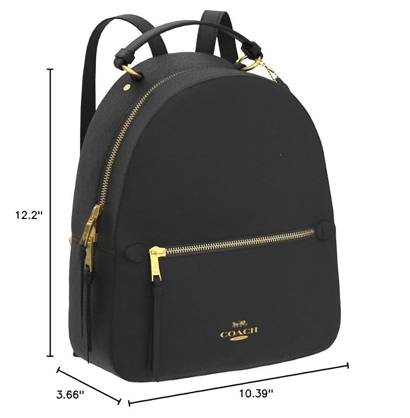 Coach Jordyn Backpack Black One Size Crossgrain Leather