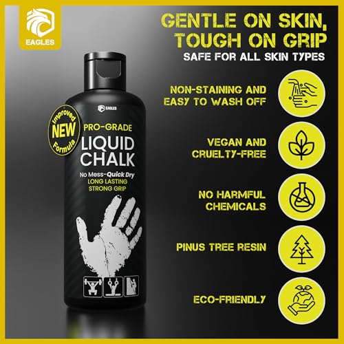 Pro Grade Liquid Chalk 120ml Mess-Free Sweat-Resistant Grip Enhancer