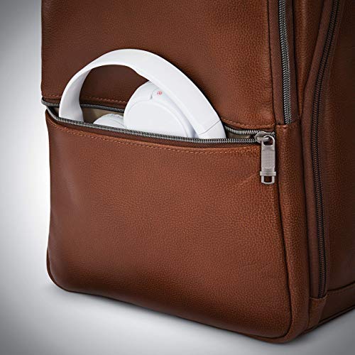Samsonite Classic Leather Slim Backpack - One Size Cognac