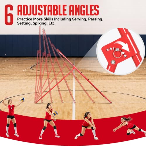 Adjustable Volleyball Rebounder Net - 4x7FT Training Equipment for Multi-Sport Practice