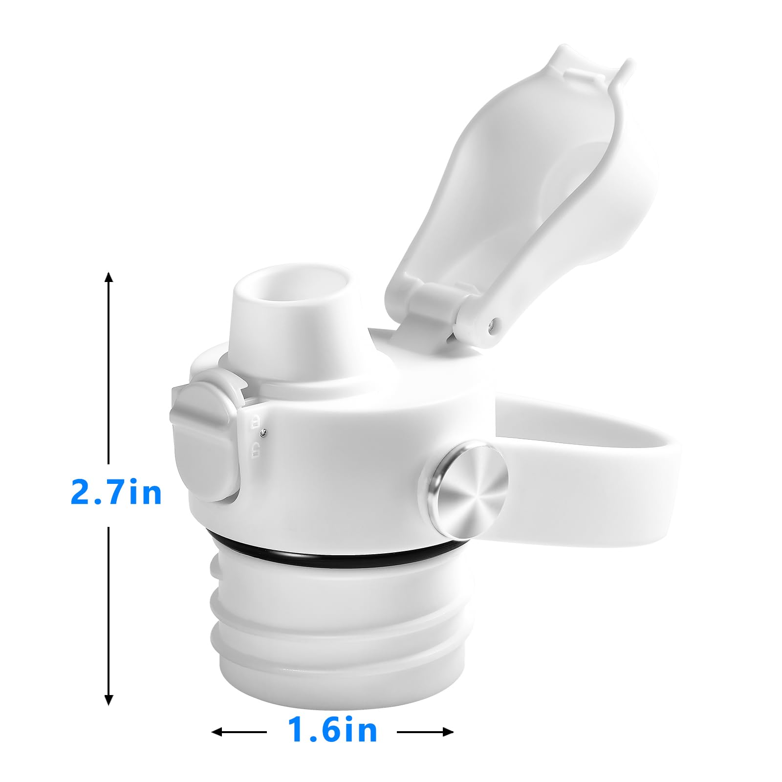 XACIOA Flip Lid for Hydroflask Standard Mouth, Replacement for Hydro Flask Lid, Spout Cap for Narrow Mouth Water Bottle for Simple Modern Iron Flask Accessories, BPA Free, White