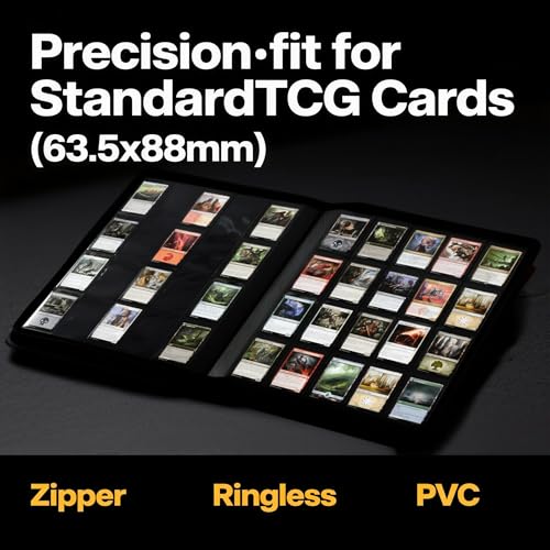2000 Pockets Trading Card Binder Black - 20 Pocket Collection Organizer