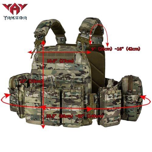 Tactical Outdoor Vest with PALS Molle System - Quick Release Adjustable Hunting Vest, One Size Cp