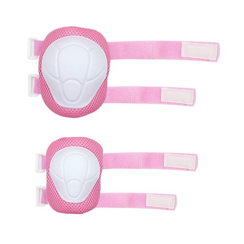 Luwint Kids Skating Cycling Protective Gear Set, Knee and Elbow Pads Wrist Guard for Boy Girl 3-7 Years (Pink)