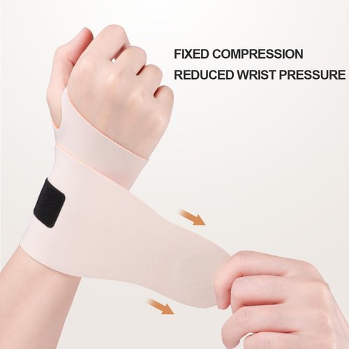 2 Pack Wrist Brace by [Brand Name] - Ultra Thin Elastic Support for Carpal Tunnel Relief | Fits Small & Medium Hands