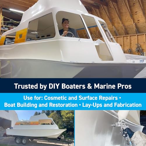 Marine Gelcoat with Wax - White Gallon for Fiberglass Repair & Coatings - TotalBoat