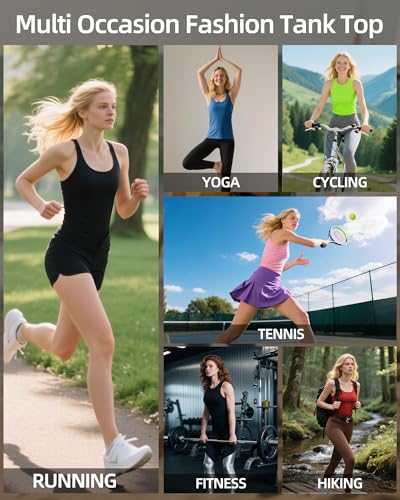 SPVISE 1 Pack Rose Red Racerback Workout Tank Tops for Women Slim Fit Yoga & Running