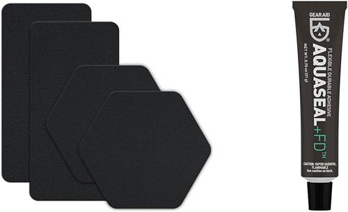 GEAR AID Tenacious Tape Gore-TEX Fabric Patches - Quick Fix for Holes & Tears in Jackets | Aquaseal FD Flexible Repair Adhesive for Outdoor Gear