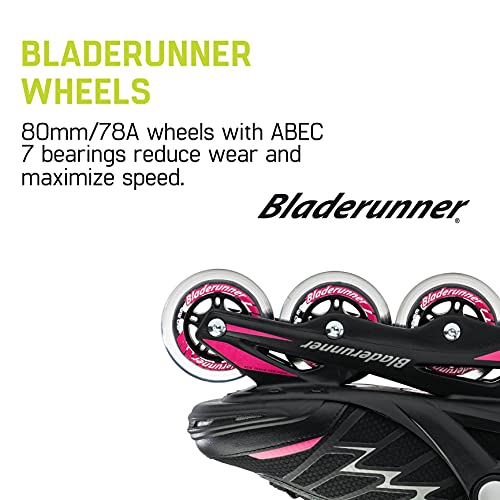 Rollerblade Bladerunner Advantage Pro XT Women's Fitness Inline Skates Black/Pink US Size 9