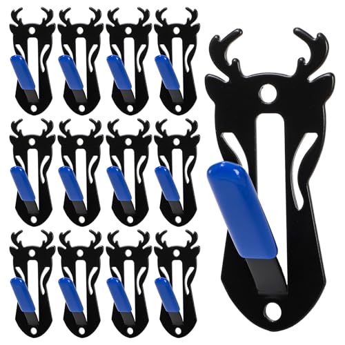 12 Pack Deer Skull Hangers Wall Mounting Brackets for Animal Display