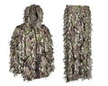 North Mountain Gear Woodland Green Ghillie Suit XL with 3D Leaves Zippers & Pockets