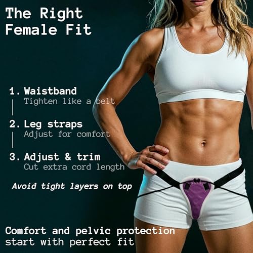 Pelvic Cup for Female Athletes - Slim, Lock Fit, Lightweight Protection