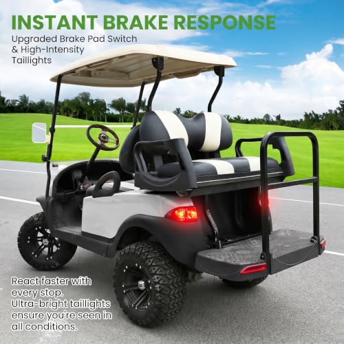 10L0L Golf Cart Light Kit for Club Car Precedent 2004-2018, 12V Street-Legal LED Lights with Headlights, Taillights, Turn Signals & Horn
