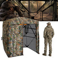 See-Through Hunting Blind with Adjustable Windows & Large Door - Ground Deer Blind