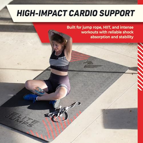 EliteSRS Standard Jump Rope Mat - Non-Slip Fitness & Cardio Exercise Mat