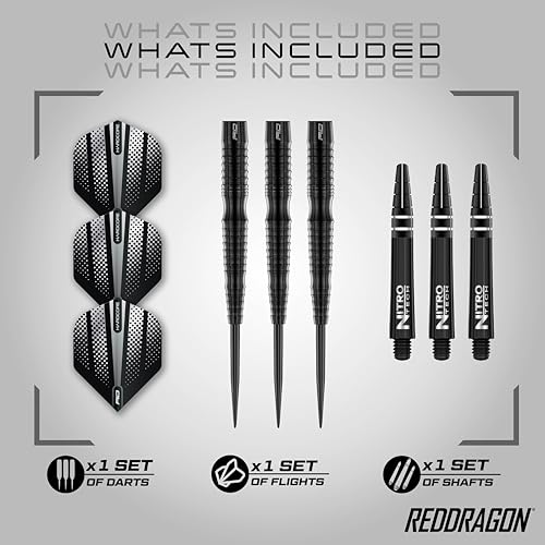 Professional Tungsten Darts Set 24g with Flights and Shafts – Razor Edge Grip