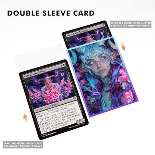 MTG Card Sleeves Set - 100 Textured Back Art Sleeves for Standard Cards
