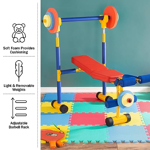 Kids Weight Bench Set - Toddler Exercise Equipment for Strength & Play — Hey! Play!