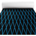 Black with Blue Lines EVA Boat Flooring Sheet 74x27 inches Marine Decking Mat