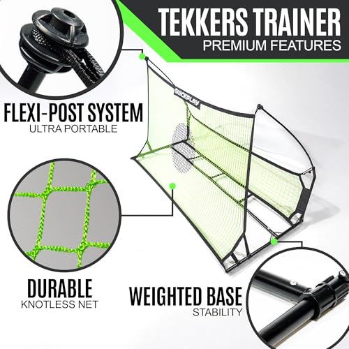 Soccer Rebounder Net 6.5x4 ft & 6.5x1.5 ft Practice Nets Portable Training Equipment