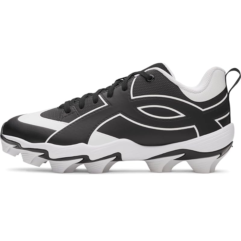 Under Armour Leadoff Icon Low RM JR Baseball Cleats - 001 Black/Black/White Little Kid