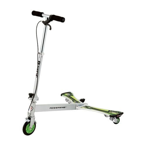 Razor DLX PowerWing Caster Scooter, 3 Urethane Wheels for Taller Riders, Hand Brake, Adjustable Handlebar Height, Folds for Easy Transport & Storage