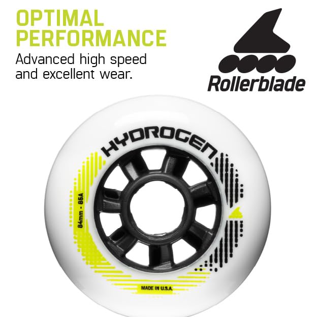 Hydrogen 84mm 85A Bicycle Wheels - 8 Pack Premium Performance Skateboard Wheels