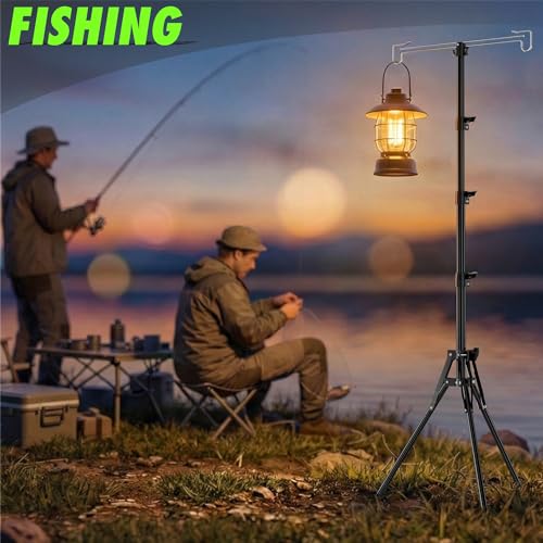 Telescopic Height Adjustable Camping Lantern Tripod Stand - 5ft 1 Inch