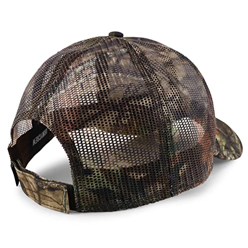 Armycrew XXL Oversize Hunting Camouflage Trucker Cap - Break Up Pattern