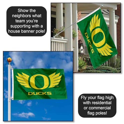 College Flags & Banners Oregon Wings Logo 3x5 Banner Flag for Tailgating & Home Decor
