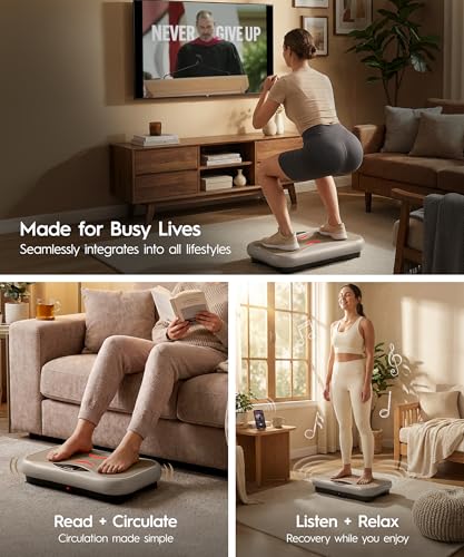 Revo Vibration Plate with Red Light Therapy, Bluetooth Speakers & Resistance Bands