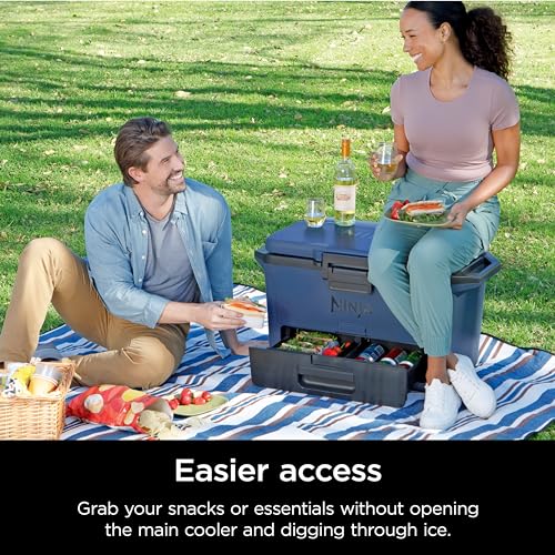 Ninja FrostVault 50QT Hard Cooler with Storage Drawer - Lakeshore Blue