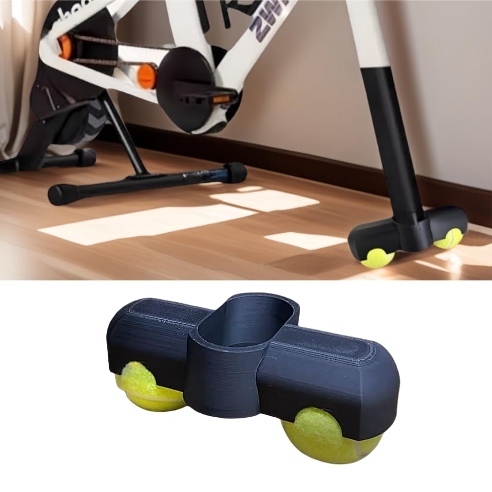 Venshy Indoor Cycling Snap Rocker Feet Adapters for Zwift Ride Front Leg with 2 Pack Tennis Balls, Indoor Trainer Workout Equipment Accessories (A)