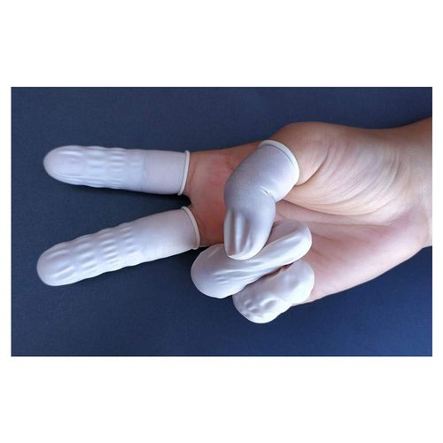 ANSLYQA Finger Cots, (Medium,2400 Pcs) Disposable Latex Finger Covers Anti Static Rubber Fingertips Protective for Electronic Repair,Crafting Industrial Apply, White