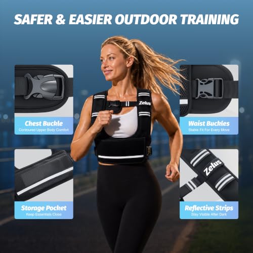 Weighted Vest for Women Men 20-32LB Adjustable Training Vest for Fitness & Cardio