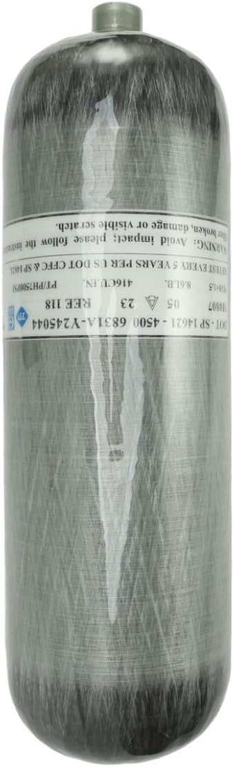 Skiennix 4500PSI Carbon Fiber Tank - 6.8L DOT Certified PCP Paintball Fill Station Cylinder