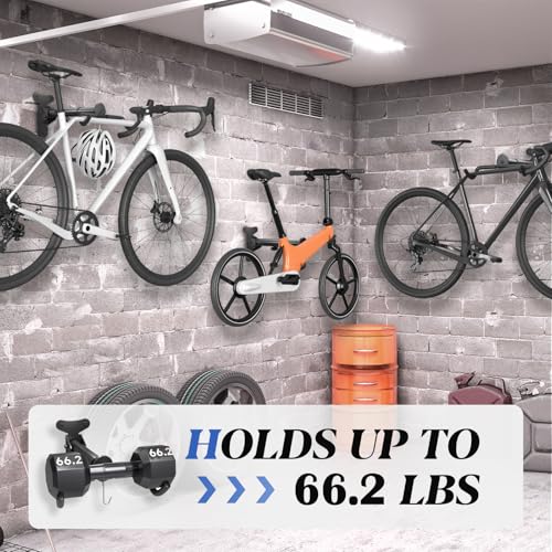 Goovilla Bike Wall Mount Hanger for Mountain, Road & Hybrid Bikes - Black, 1 Pack