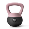 NEALFIT Soft Kettlebell 5LB/10LB/15LB/20LB/25LB, Kettlebells for Home Gym Strength Training, Anti-Slip Fitness Weights for Men Women (5LB Pink-Graphite Black)