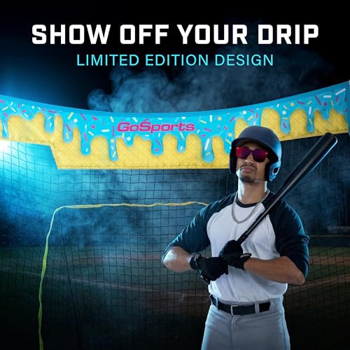 Drip Blue 7 ft x 7 ft Baseball & Softball Hitting Net with Strike Zone Practice Aid