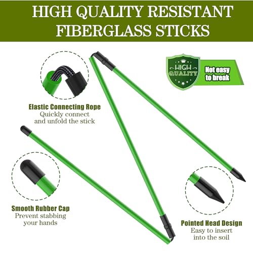 Golf Alignment Sticks Set - 2 Pack 48 Inch Swing & Putting Aid with Green Variation