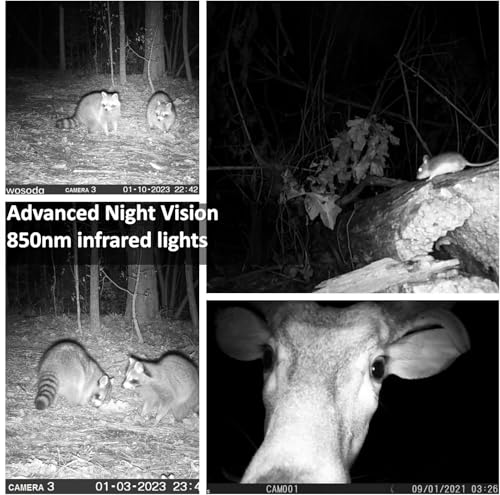 WOSODA Camouflage Trail Camera 2 Pack 48MP Night Vision Waterproof HD Wildlife Monitor