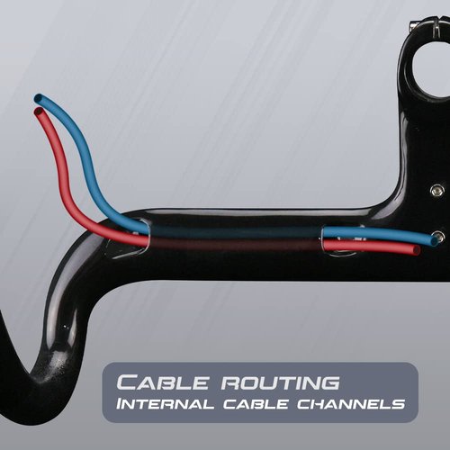 Yccyctrek carbon handlebars road bike handlebar for road bike integrated handlebar Bicycle Carbon Fiber Road Bars Internal Routing Drop Bars Cycling handle bar 440*120mm Components & Parts UD Glossy